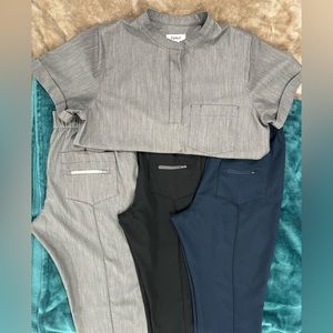 EUC Fabled scrub pants (S) and top (M)